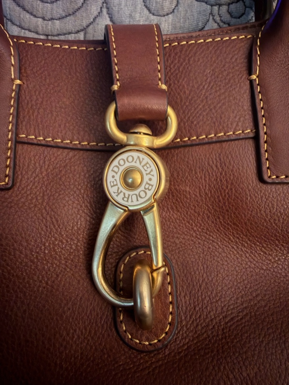 Dooney & Bourke Florentine Vacchetta LeatherTote Bag with Brass Hardware - Picture 7 of 12